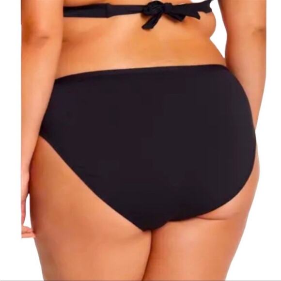 TOMMY BAHAMA NWT Black Mesh Inset Hipster Bikini Bottoms Full Coverage Size 1X - Picture 3 of 10